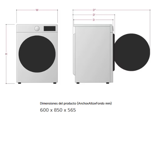 LAVADORA LG F4WR7009AGS INTELIG 9KG VAPOR 1400R A